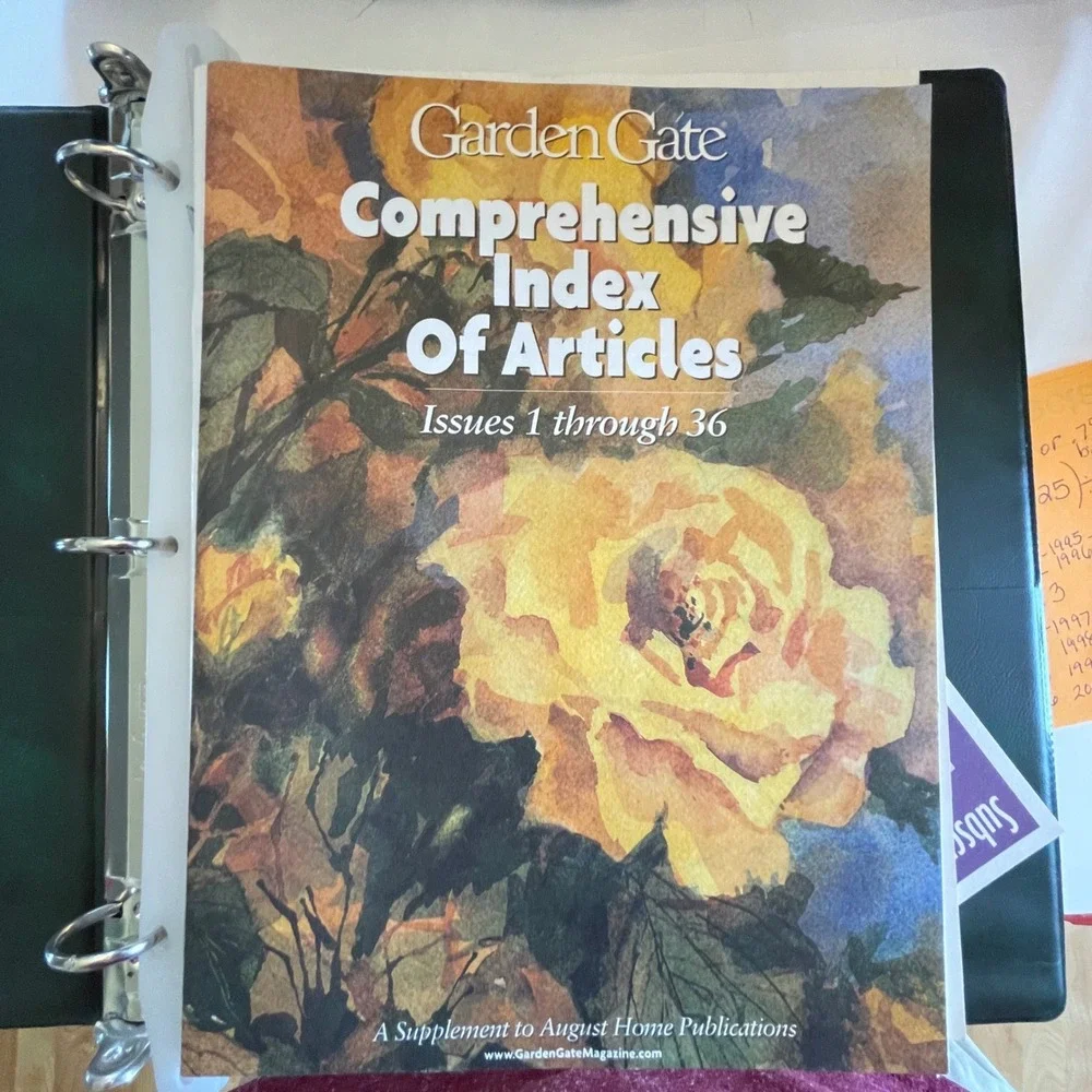 Garden Gate Magazine Collection Issues 31-36 with Binder and Index Green